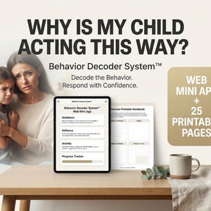 Behavior Decoder System™ Child Workbook | Positive Parenting Guide (Digital Download)
