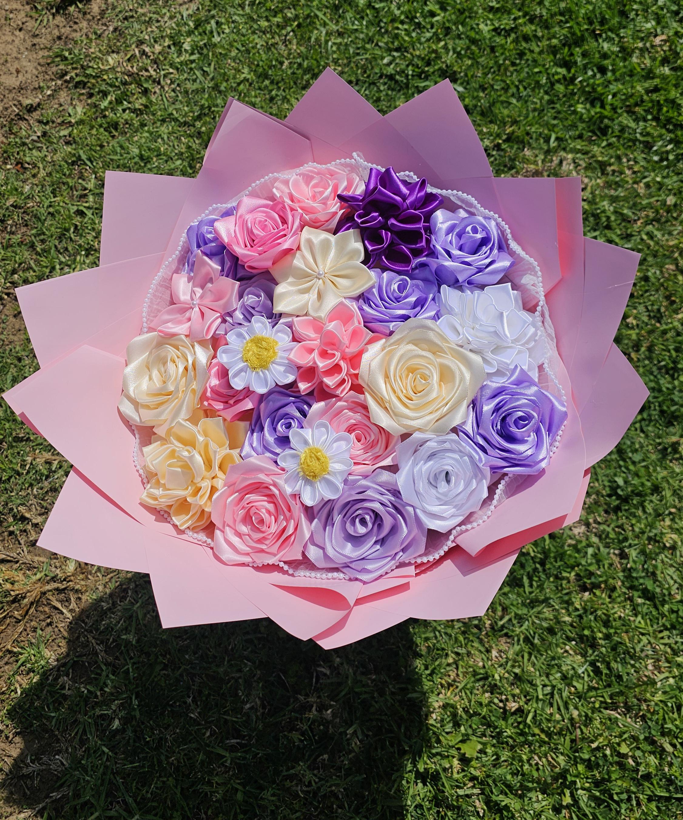 Princess Rapunzel Satin Rose Bouquet | Anniversary Gift - Etsy