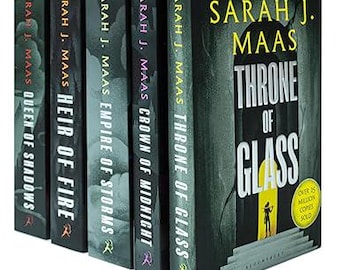Sarah J. Maas Glazen troon set van 5 boeken: glazen troon, kroon, erfgenaam van het vuur, rijk, schaduwen