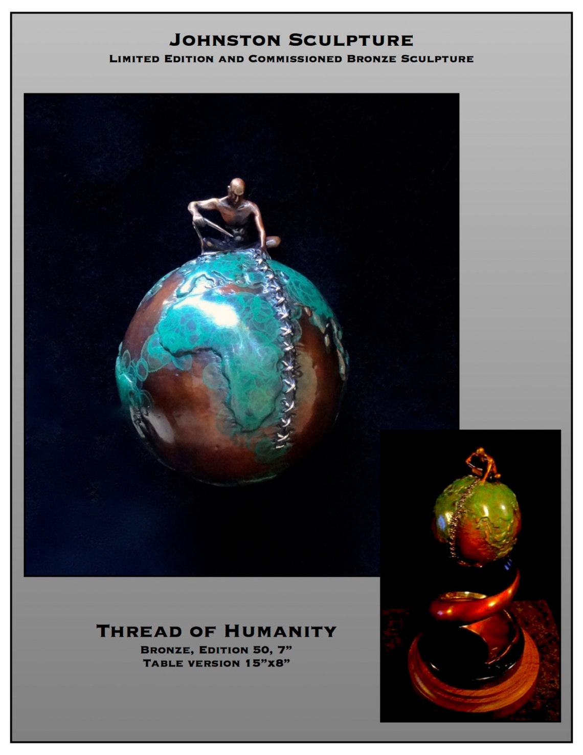Thread of Humanity Bronze Sculpture Edition 50 Etsy