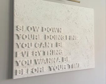Tela personalizzata con lettere 3D testurizzate / Casa / Decorazioni / Anniversario / Regalo / Inaugurazione casa / Fidanzamento / Compleanno
