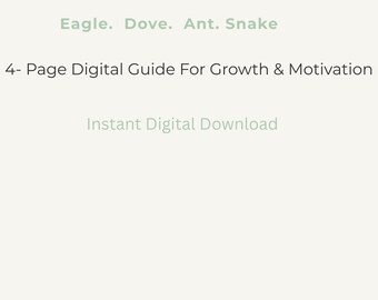Life Lessons eBook: Eagle, Dove, Ant, Snake – Growth & Motivation (Digital PDF)