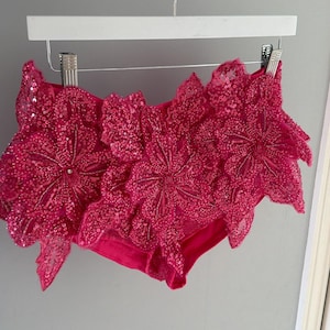 Sequin Flower Embellished Shorts
