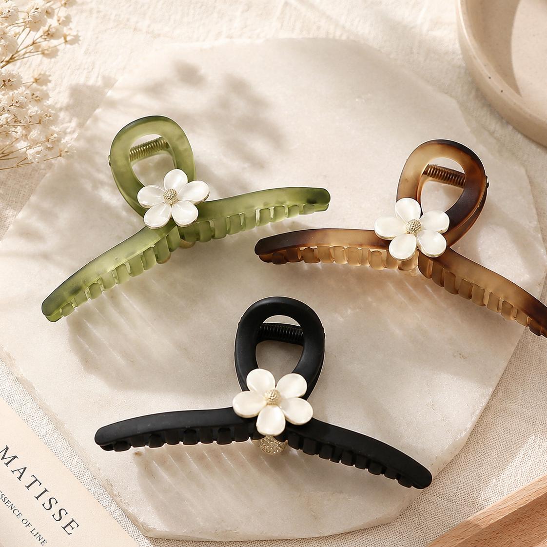 Flower claw clip - Etsy 日本
