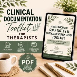 Toolkit für die klinische Dokumentation für Therapeuten | SOAP-Dokumentation, Formulierungen zur medizinischen Notwendigkeit und Intervention (PDF)