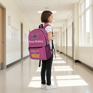 Vlinderrugzak, Choose Kindness Message, schooltas tegen pesten