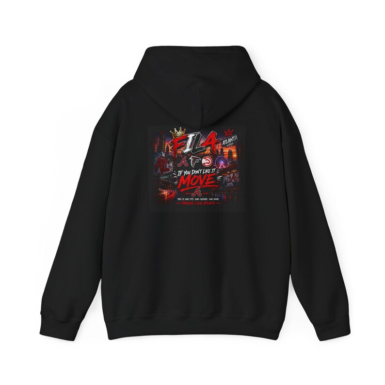 FILA Atlanta logo hoodie | Streetwear graphic urban style image 4