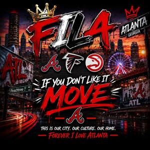 FILA Atlanta logo hoodie | Streetwear graphic urban style image 5