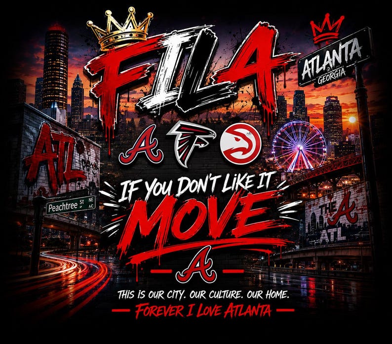 FILA Atlanta logo hoodie | Streetwear graphic urban style image 5