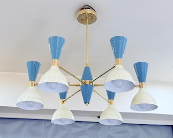 Sputnik Deckenleuchte Beleuchtung - Messing 6 Arm Mid Century Leuchte