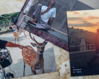 Boutique Travel Photography Postcard Set | Israel, Japan & India | 3 4x6 Scenic Cards with Envelopes