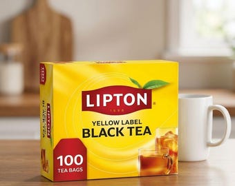 Lipton Yellow Label Black Tea 100 Tea Bags - Imported Original | Rich Taste & Aroma