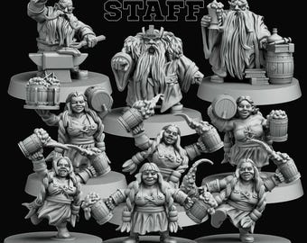 Dwarf - Support Staff - Fantasy Football by Realm of Paths