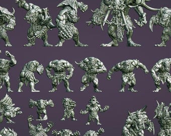 Fantasy Football Savage Orc Team - Core or Complete by BruteFun Miniatures