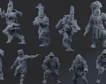 Fantasy Football Chivalric Crushers knights team by BruteFun Miniatures