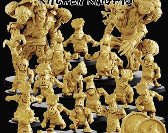 HALFLINGS - Kitchen Knights - Fantasy Football Complete Halfling Team by Realm of Paths