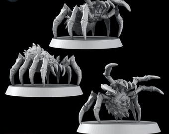 Giant Spider Miniatures Set of 3 for Fantasy RPGs