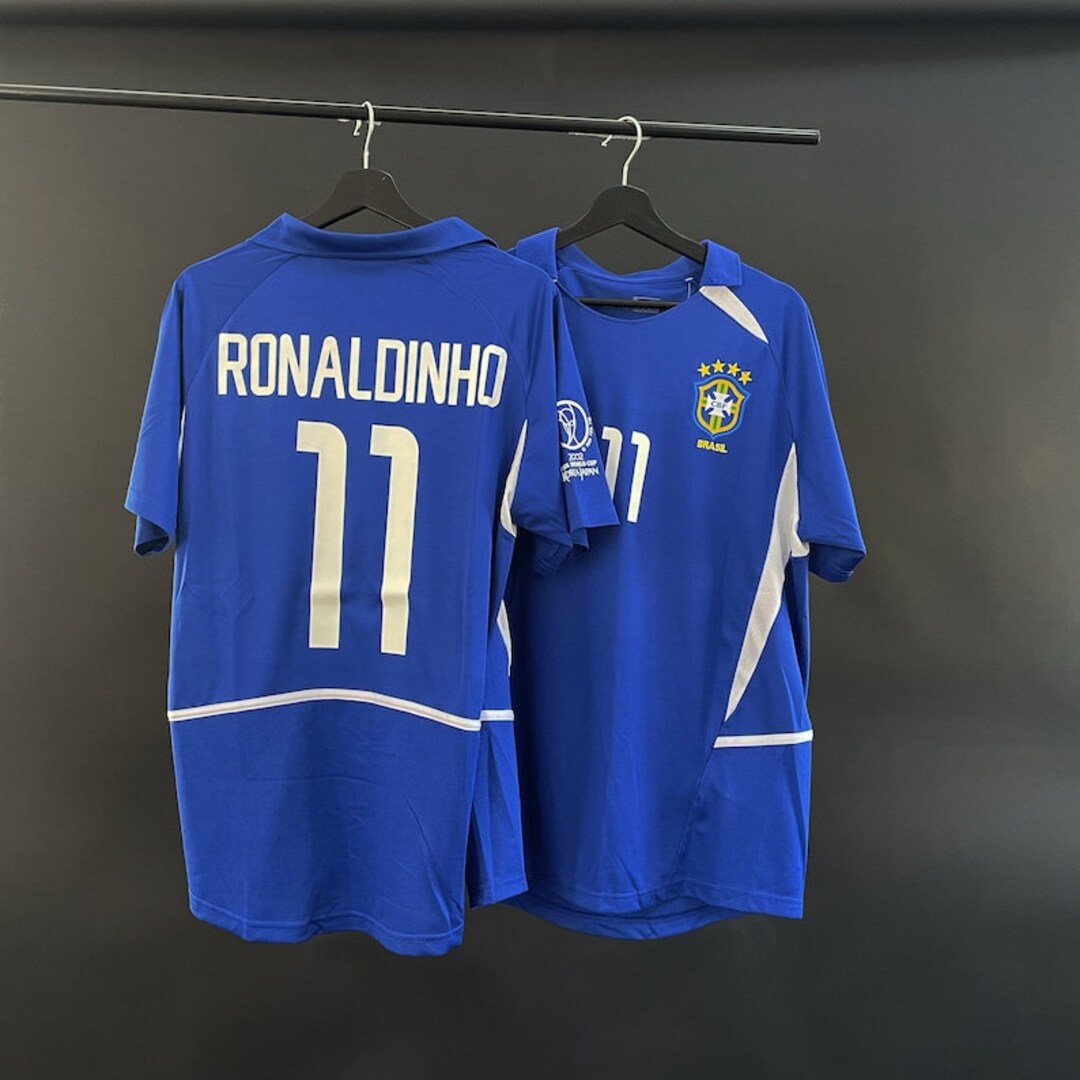 2002 R9 Jersey Brazil Home Retro Kit Football/jersey Kit 2002 Ronaldo R9 Rivaldo ...