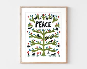 PEACE embroidery kit