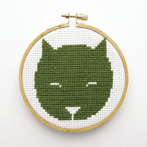 CAT mini cross stitch kit image 1