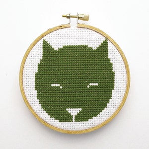 CAT mini cross stitch kit image 1