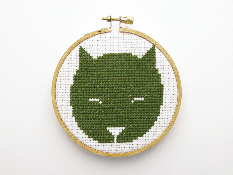 CAT mini cross stitch kit image 1