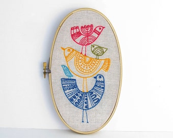 BIRDS embroidery kit