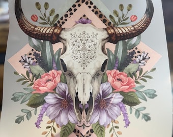 Floral Skull | DTF Transfer (Direct to film)