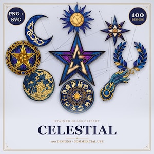 Imágenes prediseñadas de vidrieras celestiales, atrapasoles de sol, luna y estrellas PNG SVG, sublimación de astrología mística, adhesivo para ventanas, uso comercial de Cricut