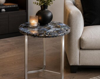 Strata Stone Top Side Table