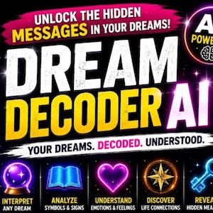 Dream Decoder AI | Dream Interpretation GPT, Symbol Analysis (Digital Download)