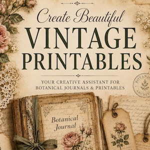 Botanica Vault GPT | AI Designer for Vintage Junk Journals & Printable Collections