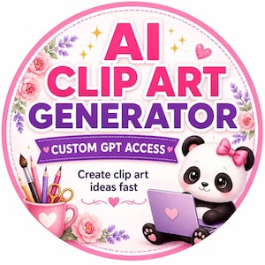 Clip Art Generator for Etsy Sellers, PNG Sticker & Sublimation Design Tool