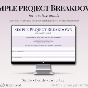 Mall för projektuppdelning | Enkel uppgiftsplanerare | Arbetsflöde i Google Sheets | Verktyget Från överbelastning till handling | Produktivitetsplanerare