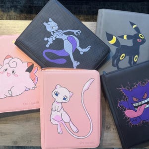 Raccoglitori personalizzati per carte collezionabili Pokémon dipinti a mano