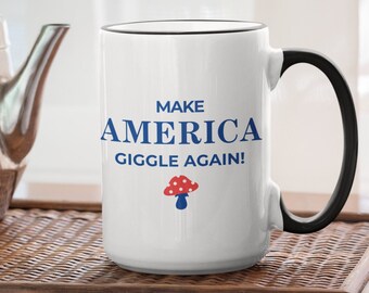 Anti Trump Mushroom Mug Psilocybine Mushroom Hippy Mug Leftist Mug Dont Tread On Me Fuck Trump Microdose Trumpmug Trumpmugshot Lock Him Up