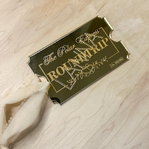 Polar Express Ticket SVG | Weihnachtsverzierung SVG | Hin- und Rückfahrt Zugticket | DIY Urlaub Ornament | Begrenzte kommerzielle Lizenz inbegriffen