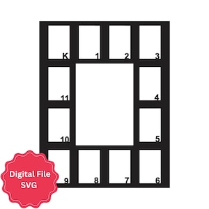 School Years Photo Frame Insert SVG: Kindergarten to 12th (Digital File)
