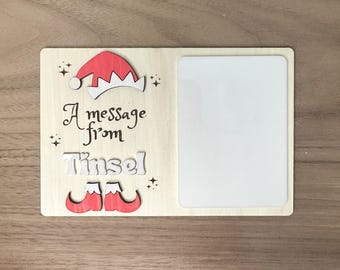 Personalized Elf Message Board SVG: Laser Cut File, Christmas Note (Digital Download)