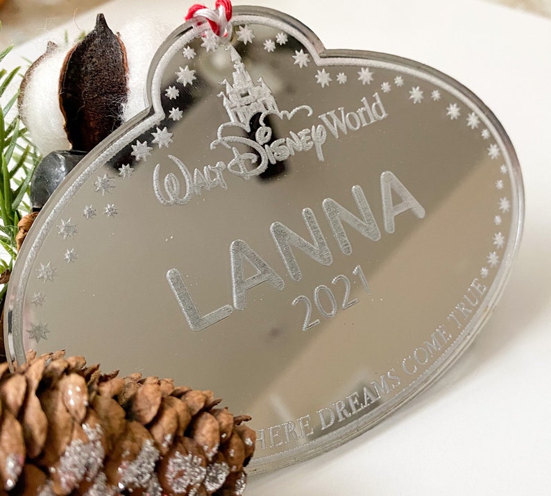 Disneyinspired Personalized Cast Member Name Tag Ornament Custom Wood