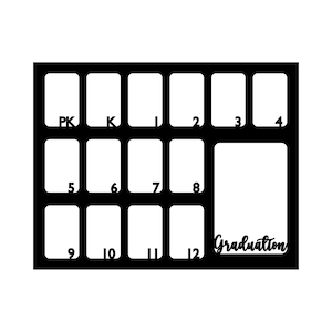 School Years Photo Frame Insert SVG: Pre-K to 12th Grade (Digital Download)