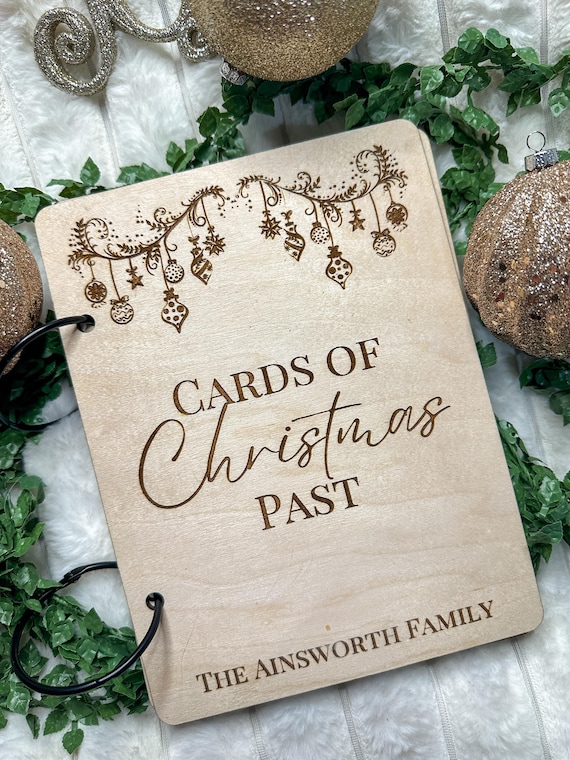 Personalized Christmas Card Holder SVG File: Laser Cut Keepsake (Digital Holiday SVG)