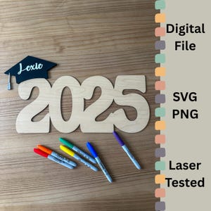 2025 Graduation Autograph Sign SVG: Senior Class Keepsake (Digital File)