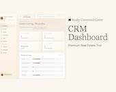 Real Estate CRM Dashboard Template | Realtor Client Tracker & Transaction Pipeline | Instant Download Browser App