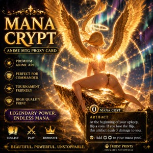 Mana Crypt Anime Proxy Card | MTG Inspired Artifact (Holo/Non-Foil)