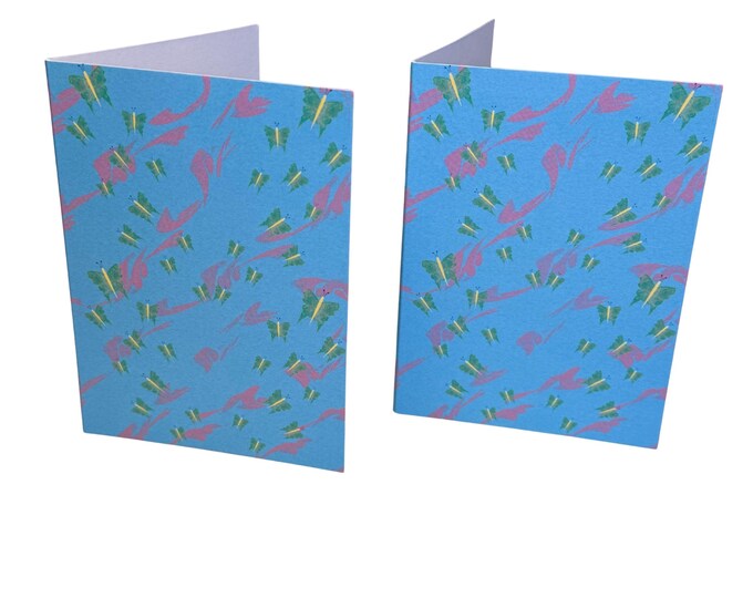 Butterflies Blank Folded Recycled Paper Card