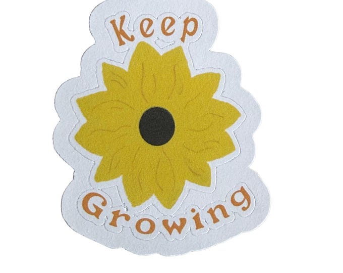 Keep Growing - Sunflower Paper Stickers