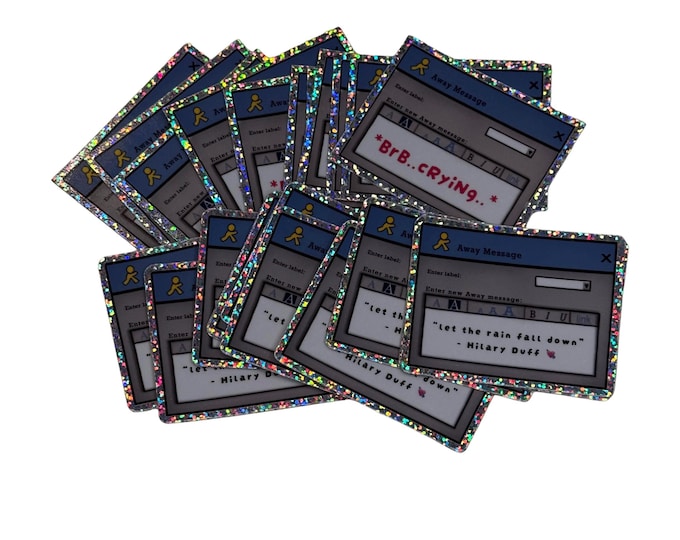 AOL (AIM Instant Messenger) Message Glitter Stickers