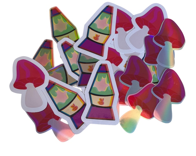 Chromatic Aberration Lava Lamp Stickers
