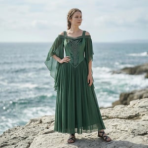 green pagan wedding dress Pagan, tree of life, celtic, fairy, fantasy, wedding gown, dress, slavc, alternative, green